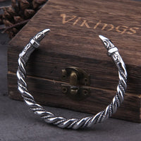 Odin's Ravens Stainless Steel Arm Ring Bracelet