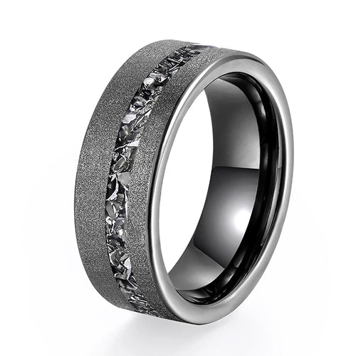 Thor Hammer and Lightning 8mm Tungsten Carbide Ring