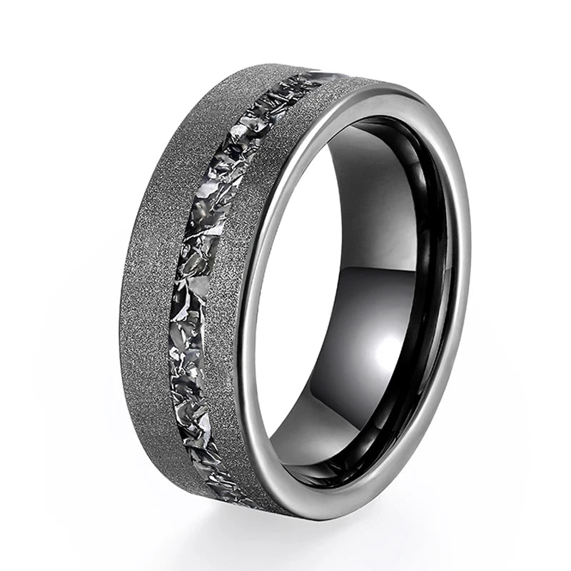 Thor Hammer and Lightning 8mm Tungsten Carbide Ring