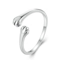 Freya's Cat Adjustable Ring in 925 Silver