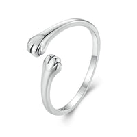 Freya's Cat Adjustable Ring in 925 Silver