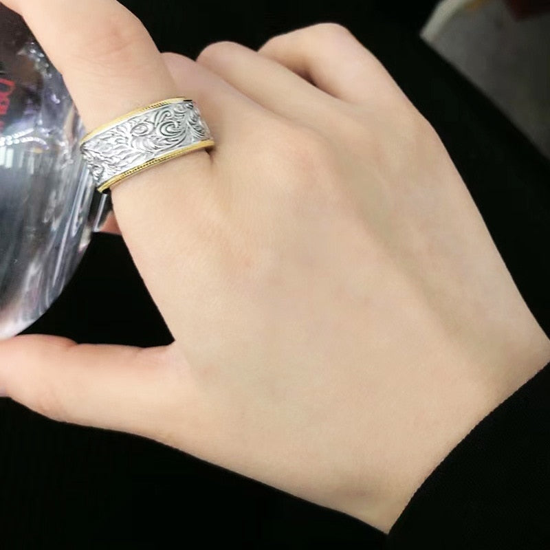 Freyja's Garden 925 Sterling Silver Adjustable Ring