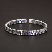 Weaved Gleipnir Arm Ring 999 Silver Bangle