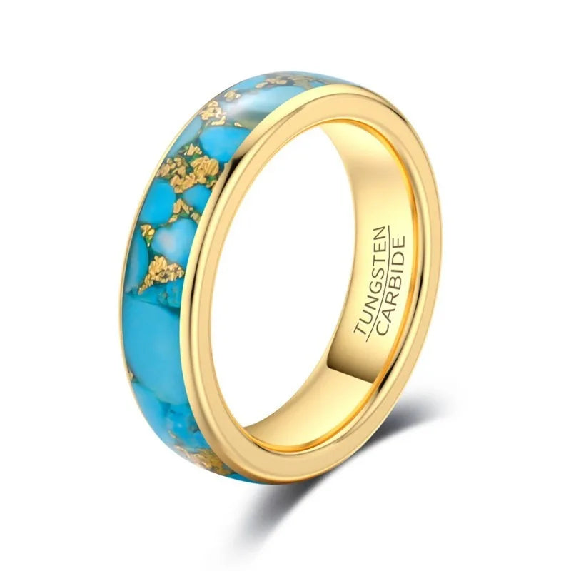 Valhalla Sky Turquoise and Tungsten Carbide Ring