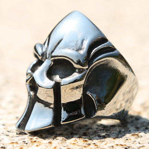 Viking Helmet 316L Stainless Steel Ring