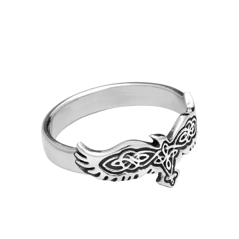 Raven of Odin Stainless Steel Ring