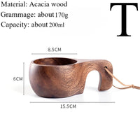 Traditional Norse Wood Carved Mug