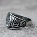 Aegishjalmur the Helm of Awe Stainless Steel Ring