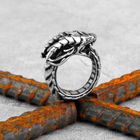 Jormungandr Bites her Tail 316L Stainless Steel Ring
