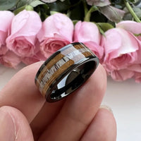 Frigg's Bounty Tungsten and Deer's Antler Wedding Band