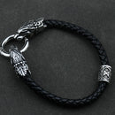 Freya Cat with Runes Steel Bracelet