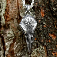 Odin's Raven Skull Stainless Steel Necklace