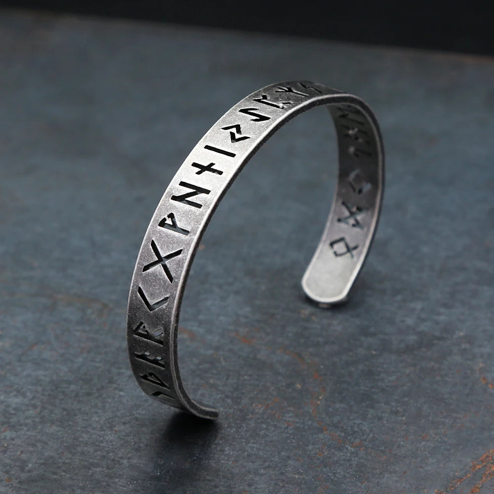 Runic Arm Ring in Stainless Steel