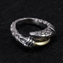 Jörmungandr Single Claw Handmade 925 Sterling Silver Ring