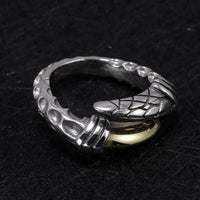 Jormungandr Single Claw Handmade 925 Sterling Silver Ring