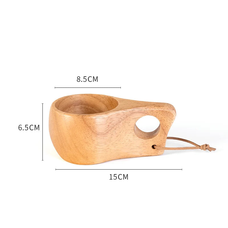 Traditional Norse Wood Carved Mug