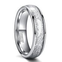 Thor Thunderbolt Tungsten Carbide Ring with Meteorite Inlay