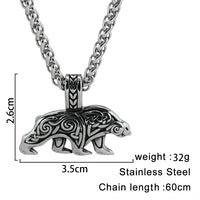 Berserker Bear Steel Necklace