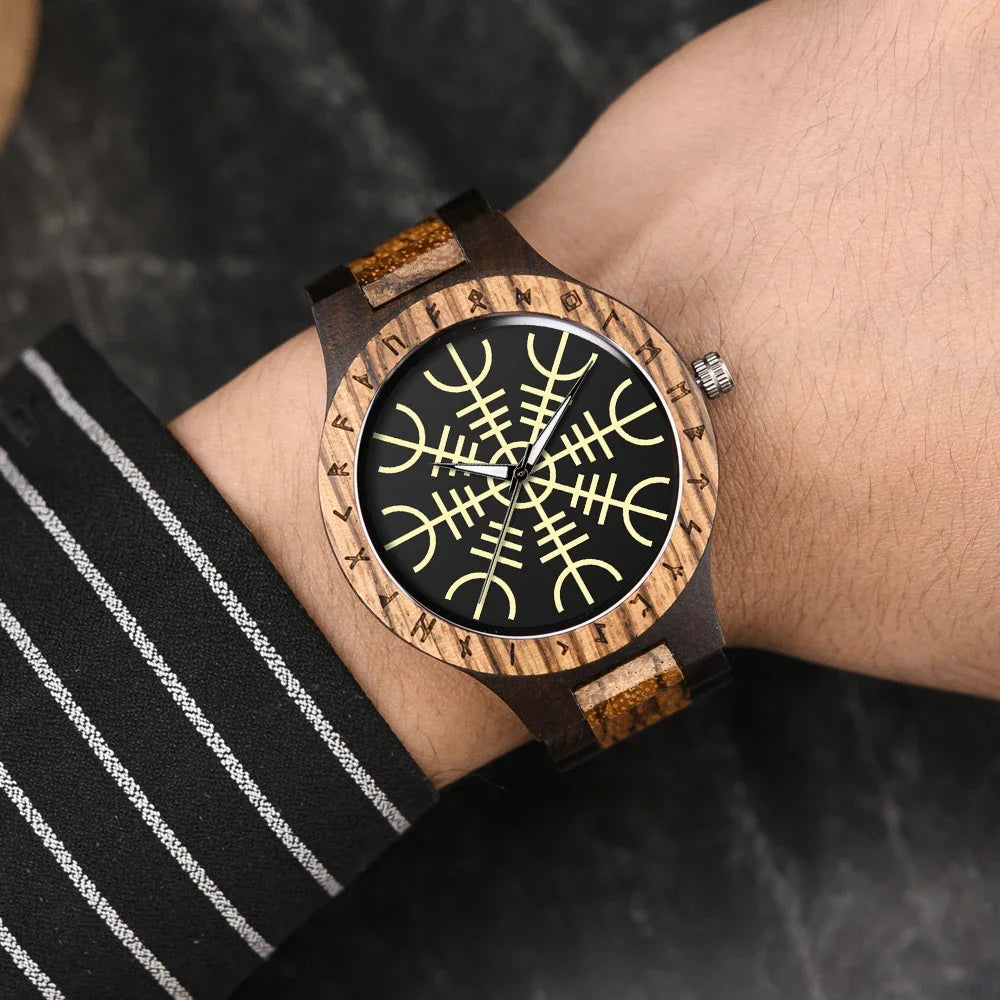 Viking Vintage Wooden Watch