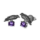 Raven Wings 925 Sterling Silver Earrings