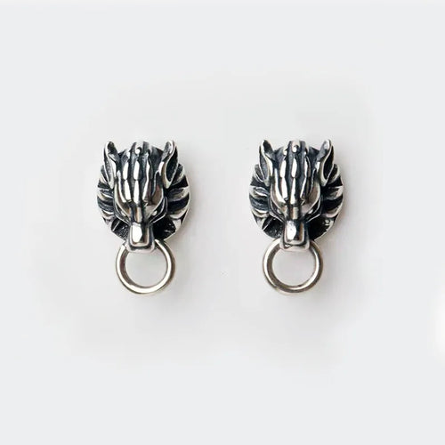 Fenrir Wolf Stainless Steel Earrings