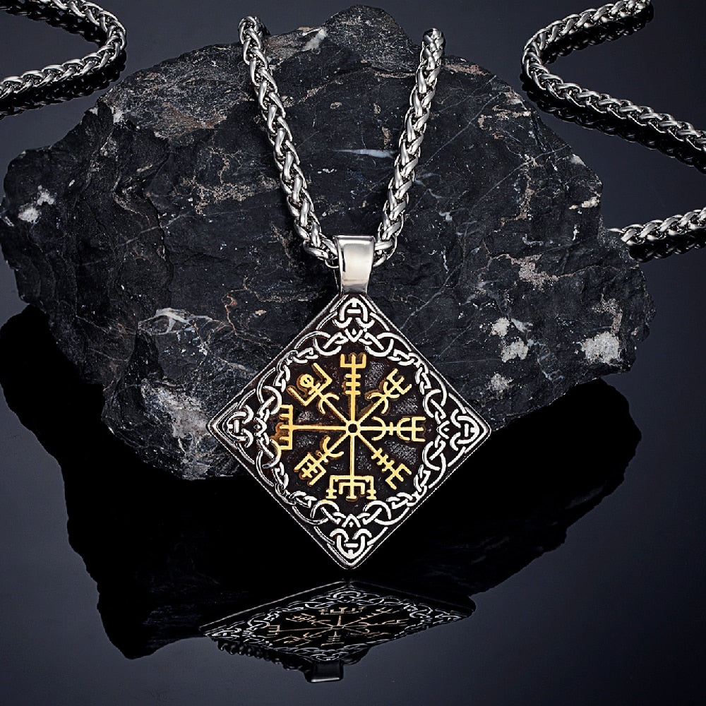 Vegvisir the Viking Compass Medallion in 316L Stainless Steel