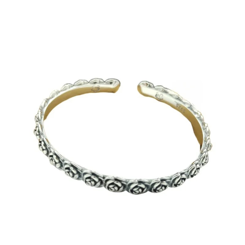 Flowers From The Garden of Freyja 925 Sterling Silver Bracelet