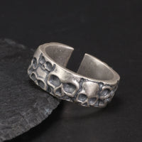 Hel Skulls 925 Sterling Silver Resizable Ring