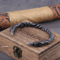 Odin's Ravens Stainless Steel Arm Ring Bracelet