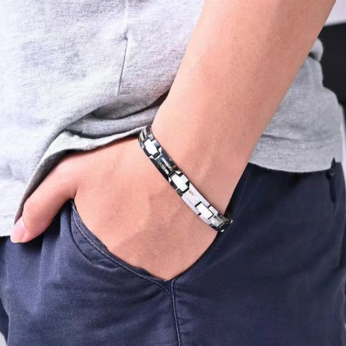Bifrost the Bridge to Valhalla Tungsten Carbide Magnetic Bracelet