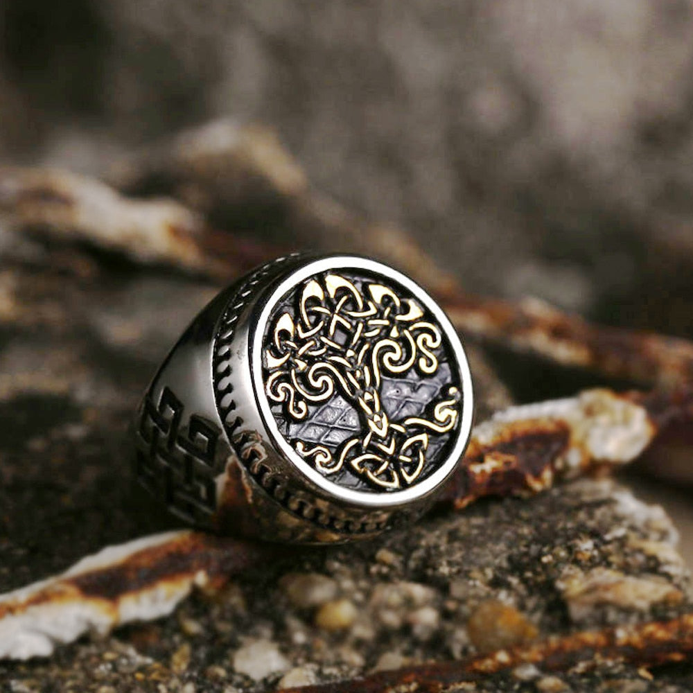 Tree of Life Yggdrasil Stainless Steel Ring