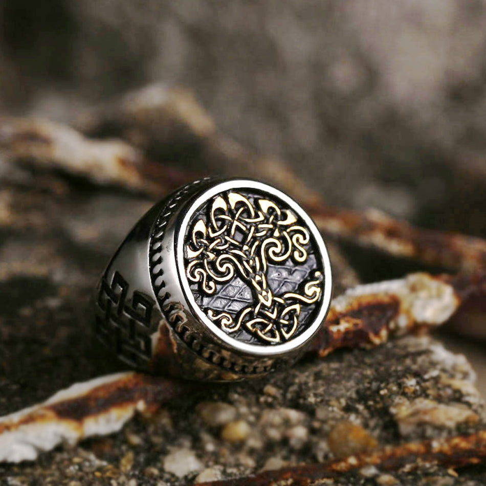 Tree of Life Yggdrasil Stainless Steel Ring – TheWarriorLodge