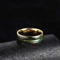 Bounty from Frigg Green Opal and Wood Tungsten Ring