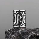 Stainless Steel Runes Beard Rings