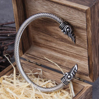 Odin's Ravens Stainless Steel Arm Ring Bracelet