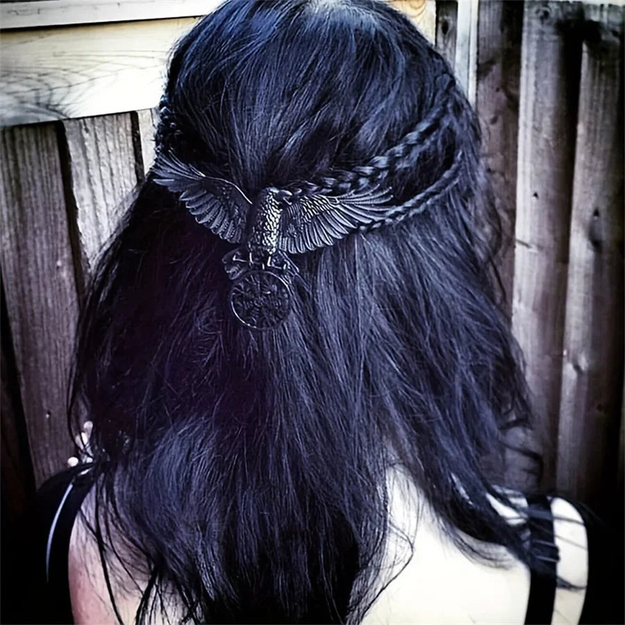 Raven of Odin brings Aegishjalmur Hair Clasp