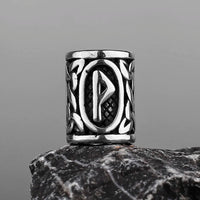 Stainless Steel Runes Beard Rings
