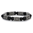 Runes in Lava Stone Bracelet