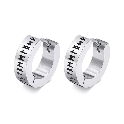 47392874299737The Runes Stainless Steel Earrings