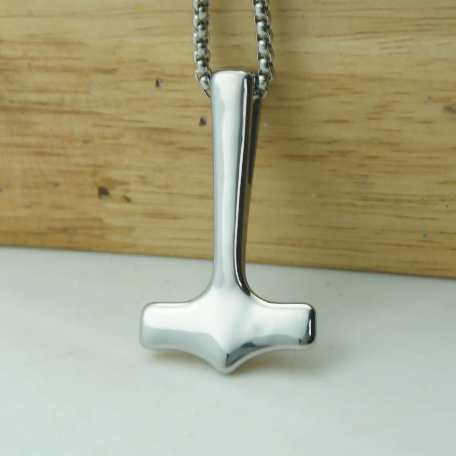 Historical Thor Hammer Mjolnir Stainless Steel Necklace