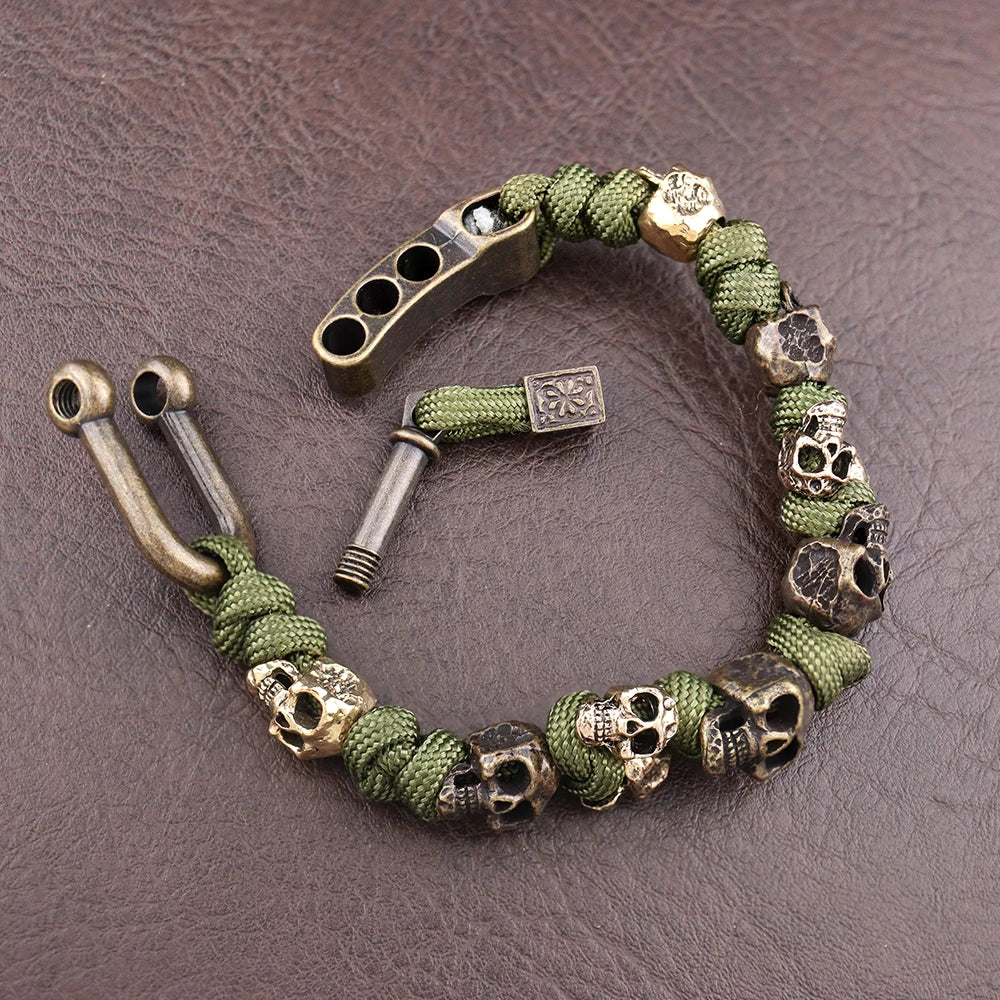 Warrior Trophies ParaCord Skull Bracelet