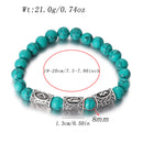 Runes in Lava Stone Bracelet