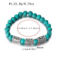 Runes in Lava Stone Bracelet