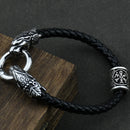 Freya Cat with Runes Steel Bracelet