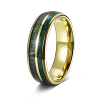 Bounty from Frigg Green Opal and Wood Tungsten Ring