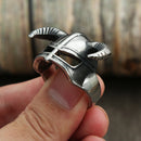 Horned Viking Helmet 316L Stainless Steel Ring