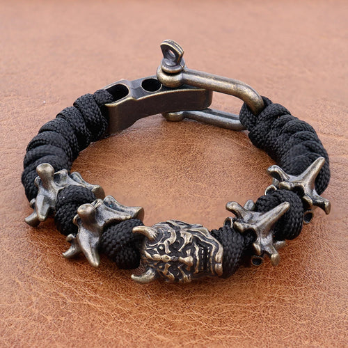 Warrior Trophies ParaCord Skull Bracelet