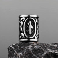 Stainless Steel Runes Beard Rings
