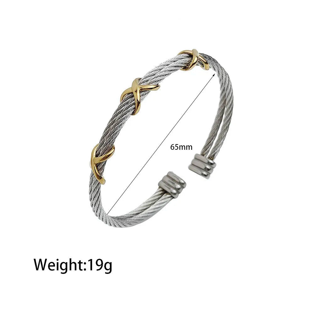 Ropes on a Longship Titanium Steel Bracelet