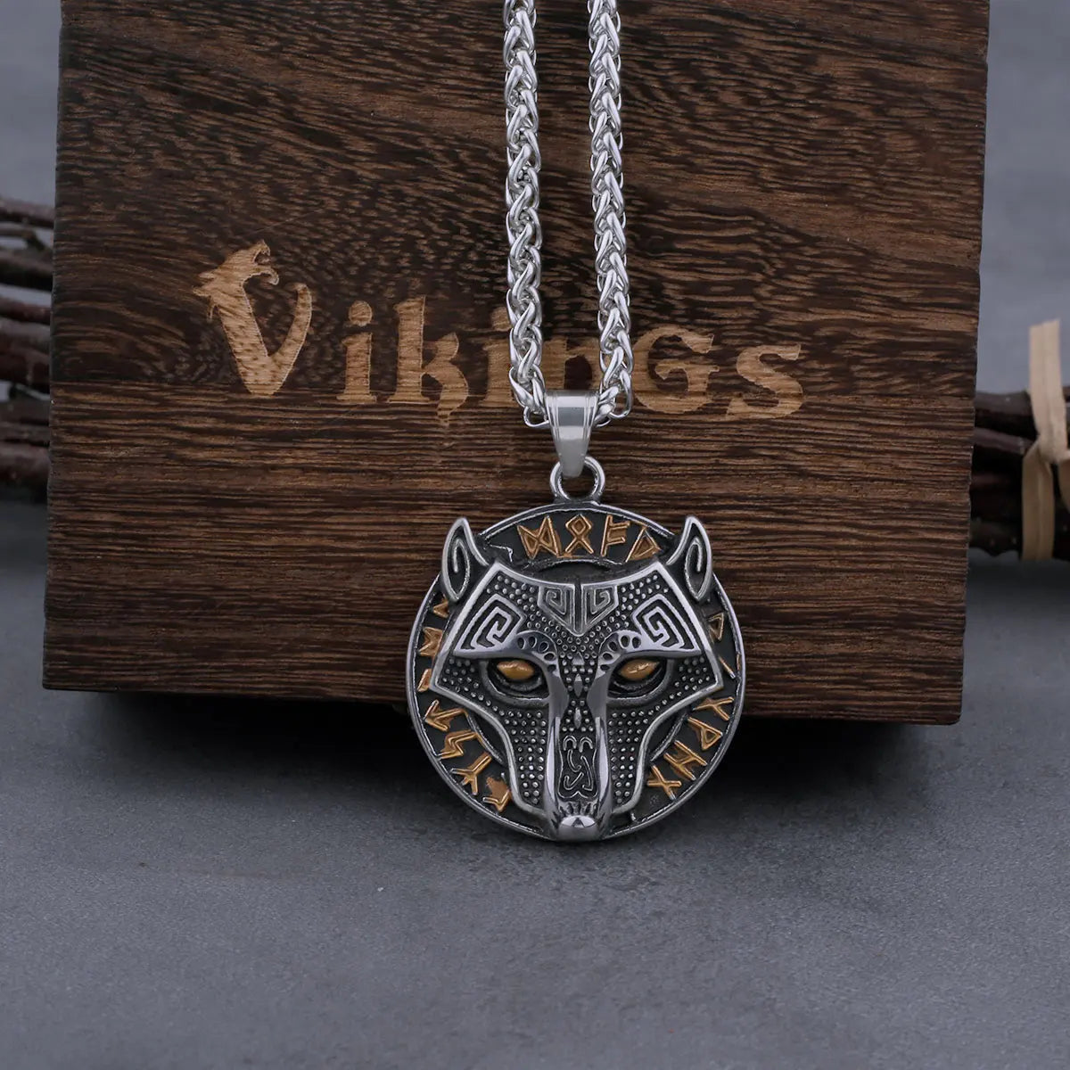 Fenrir Head Stainless Steel Necklace